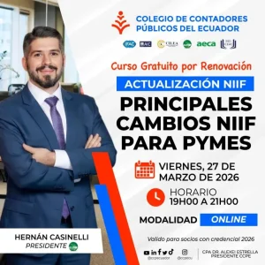 RENOVACIÓN ON LINE: Principales cambios NIIF Pymes – 27 marzo 2026